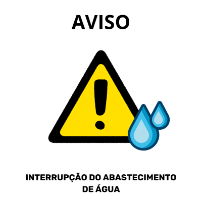Aviso - corte de água